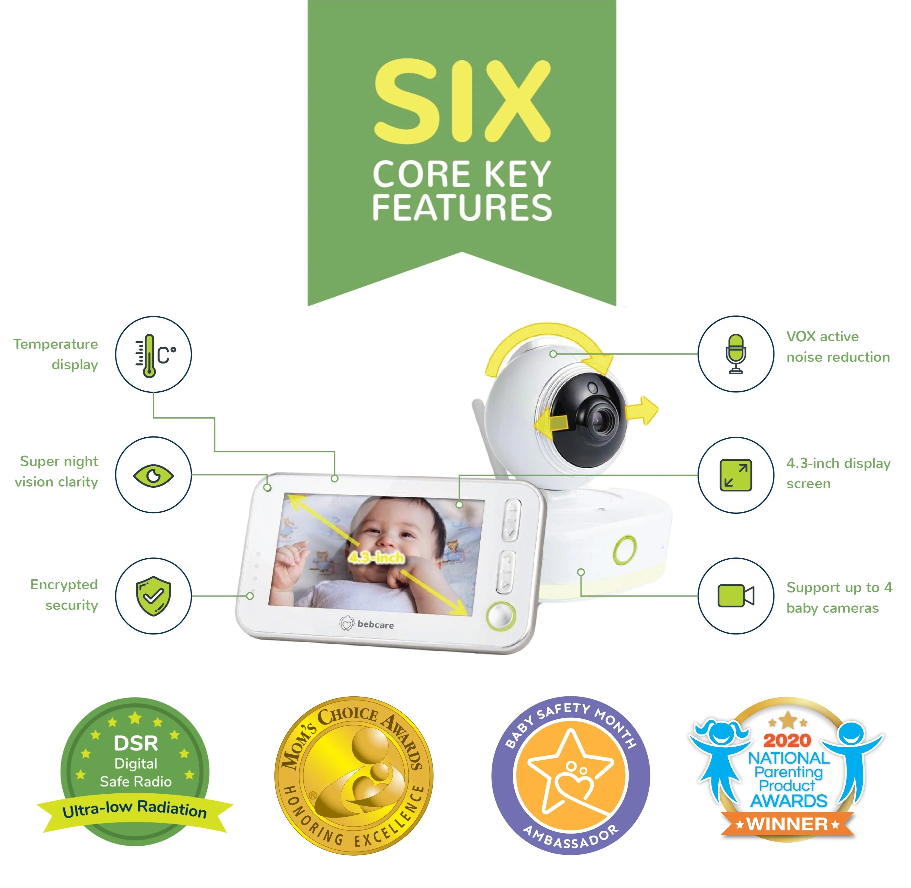 Bebcare Low-EMF Motion Digital Video Baby Monitor - Image 9