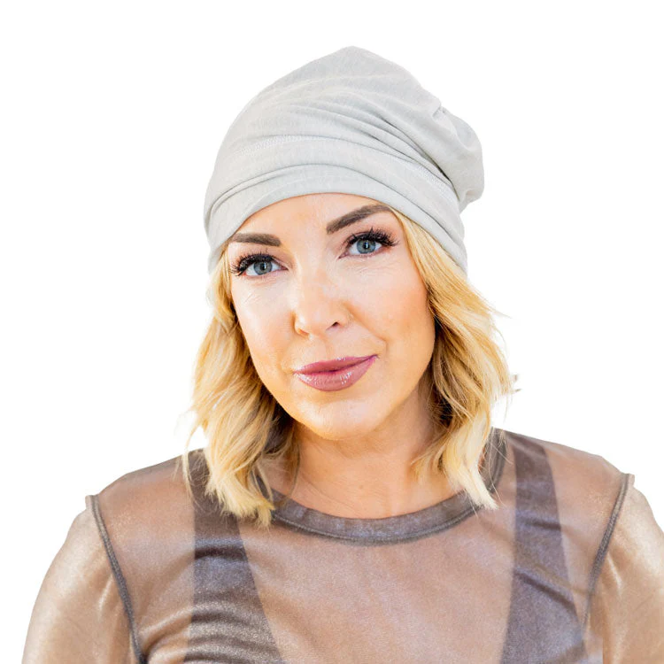 TRU47 Natural Silver Jersey Modal Beanie - Image 2