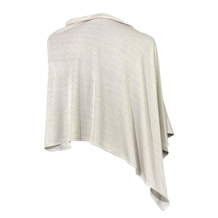TRU47 Natural Silver Modal Short Poncho - Image 2