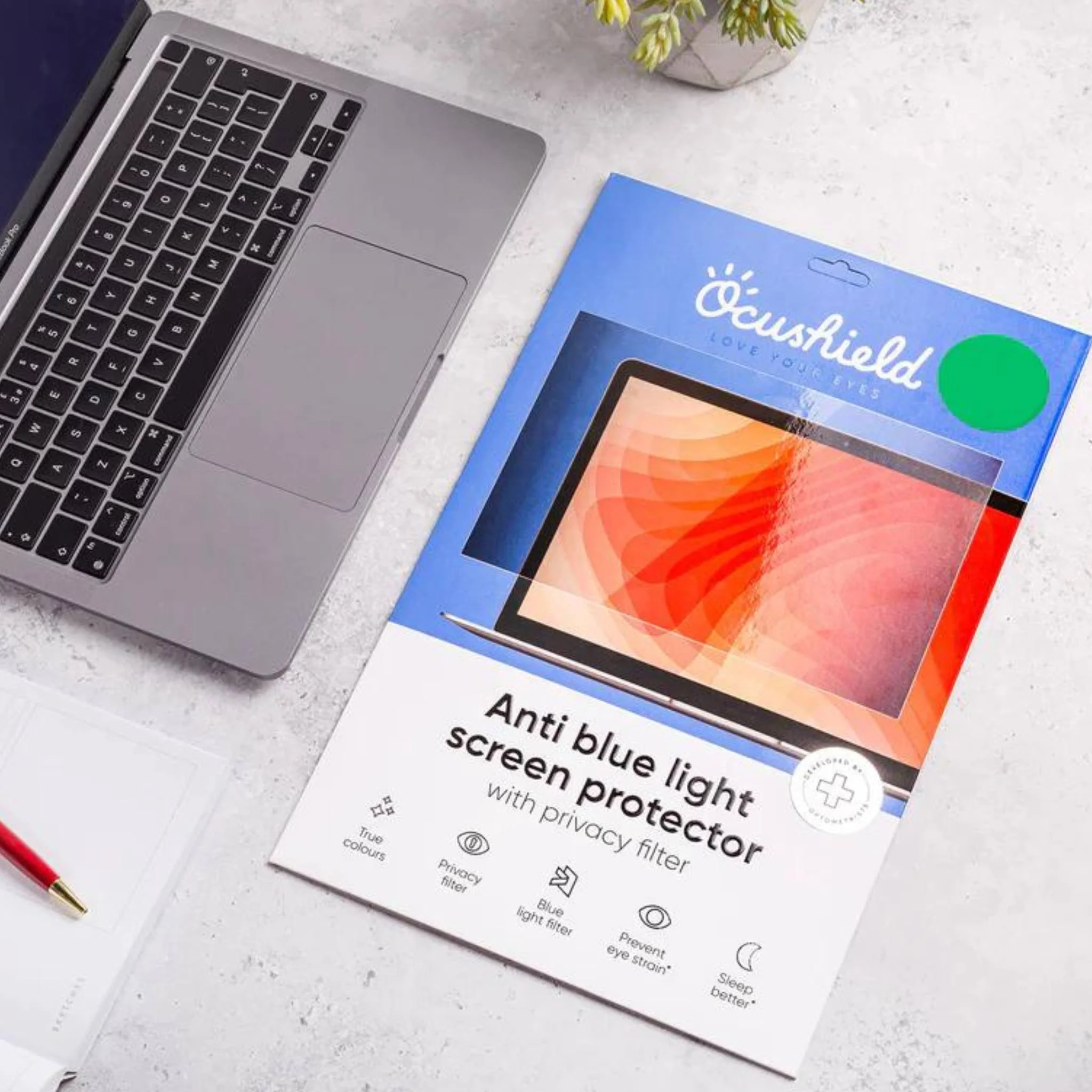 Ocushield Blue Light Screen Protector for MacBook Air & Pro - Image 7