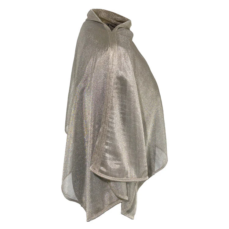 TRU47 Short Silver Mesh Poncho - Image 5