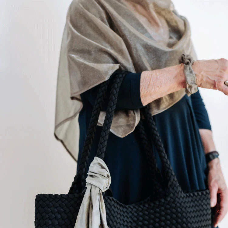 TRU47 Short Silver Mesh Poncho - Image 6