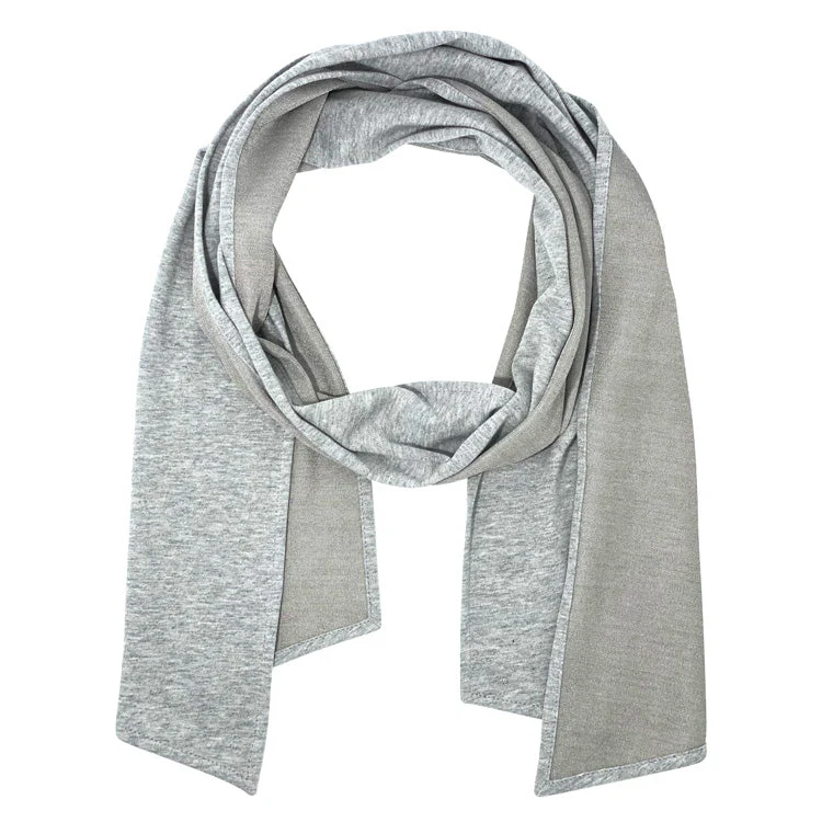 TRU47 Reversible Silver Cotton Double Knit Scarf - Image 2