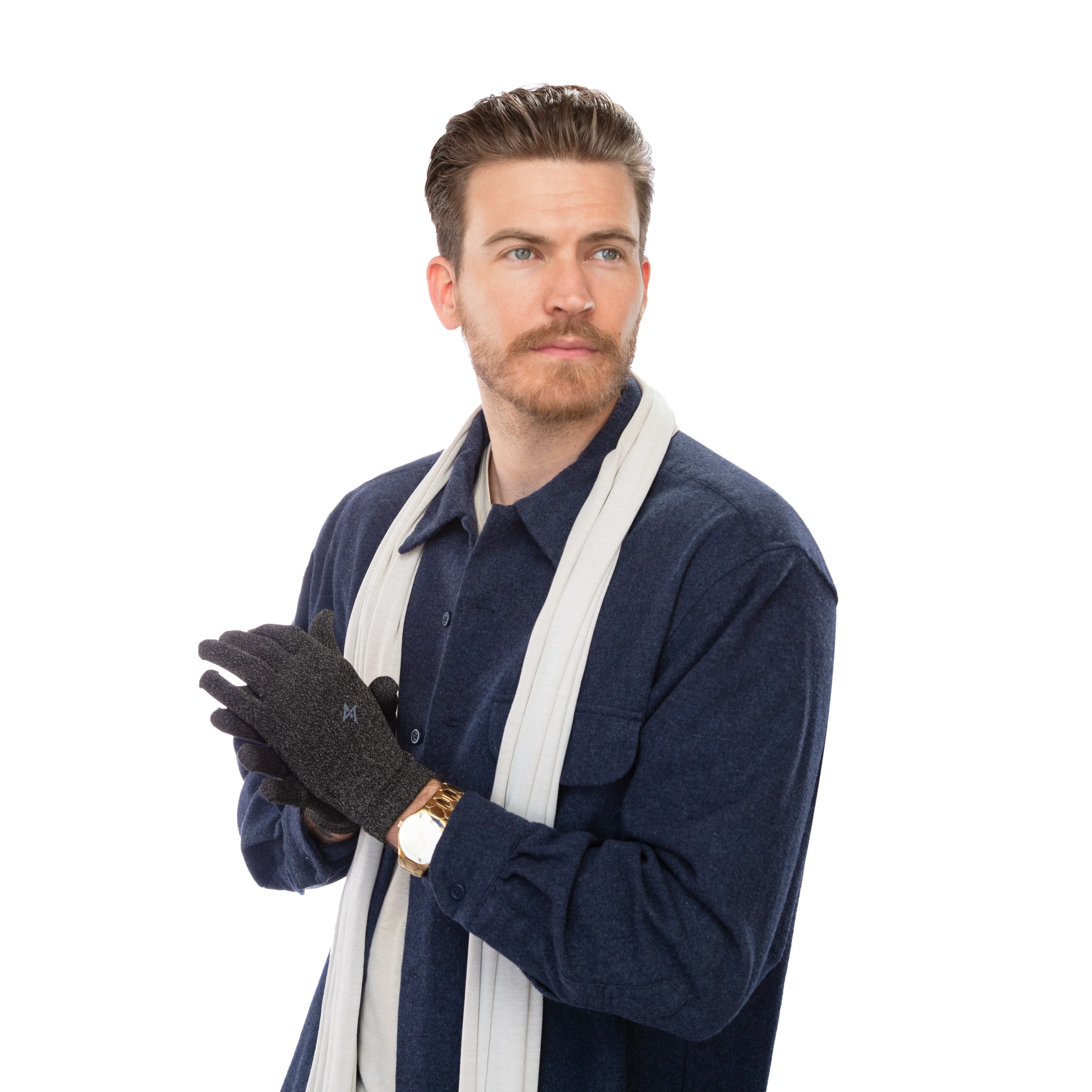 TRU47 Sanitized Silver Black Gloves - Image 3